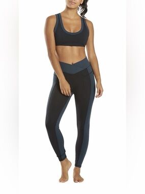 Free People FP Movement Rebel Sports Bra & Leggings Set Black Navy Size Small